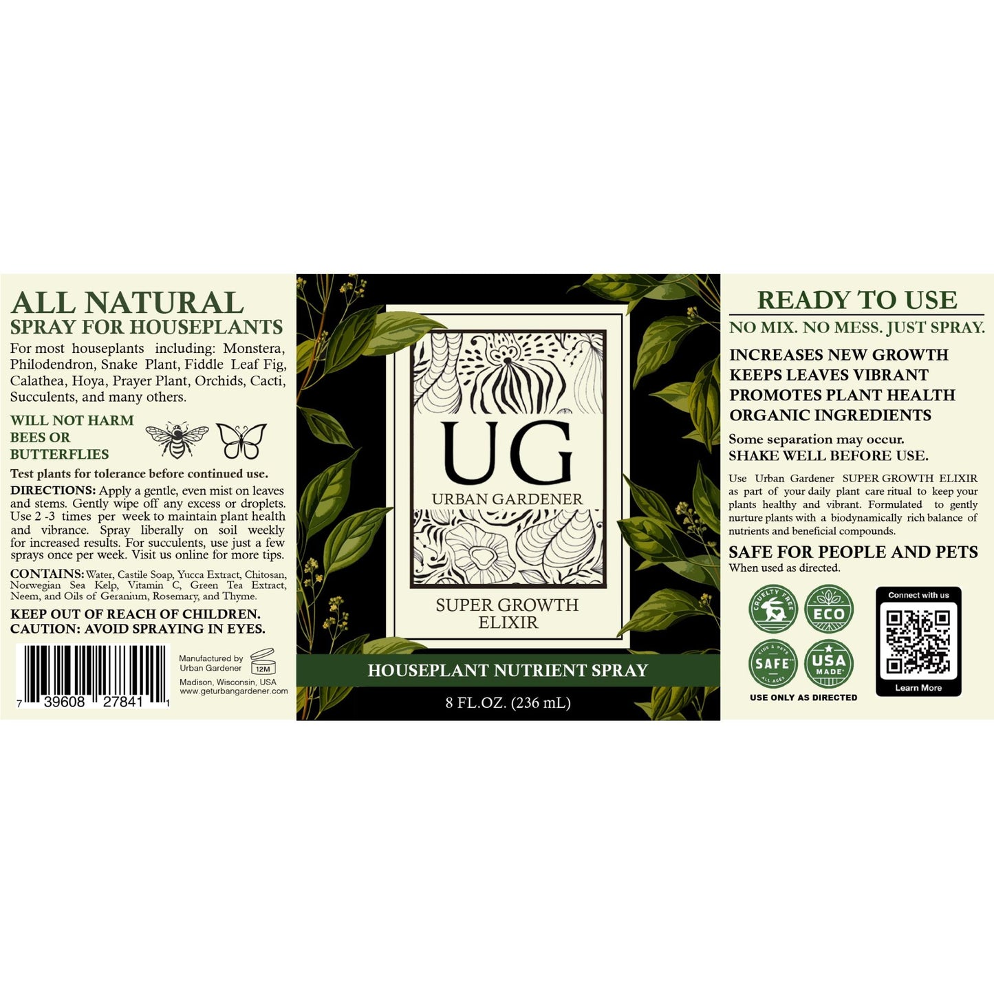 Wholesale Partner: Urban Gardener - Super Growth Elixir - Total Plant Health Spray