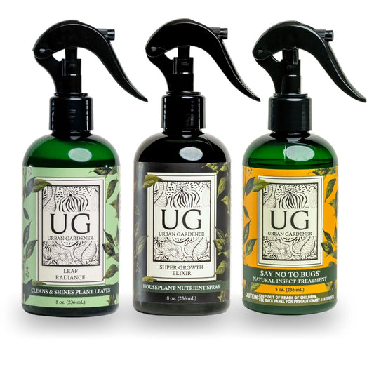 Wholesale Partner: Urban Gardener - UG 3 Pack Kit - Super Growth Elixir, Say No To Bugs, Leaf Radiance