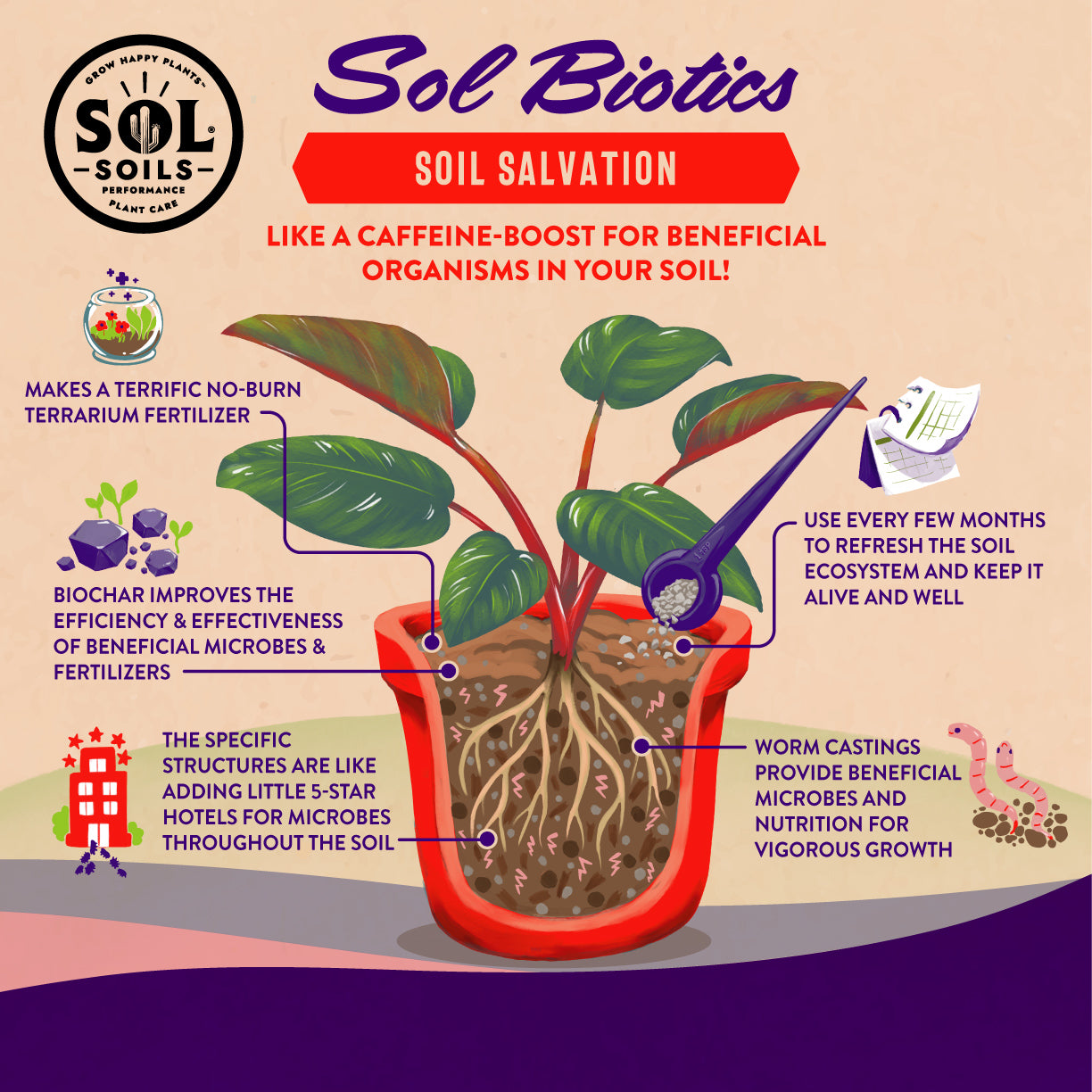 Sol Biotics - Soil Salvation - Worm Castings & Biochar Soil