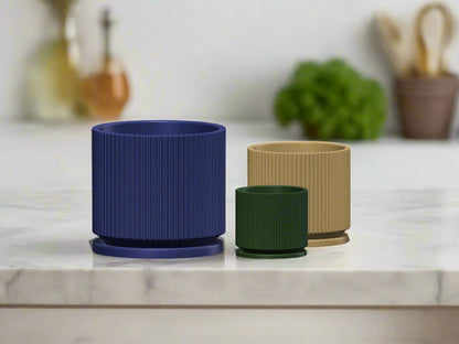 Wholesale Partner: Rosebud HomeGoods - Mid-Century Ribbed Planter