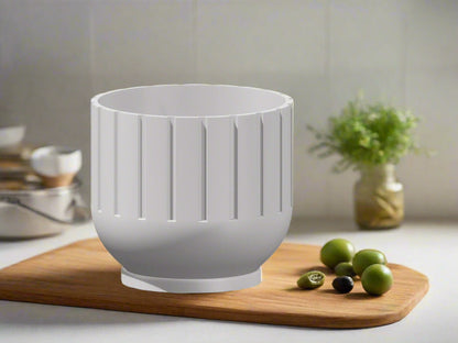 Wholesale Partner: Rosebud HomeGoods - Modern Indoor Planter with Drainage – 3D Printed Fluted Plant Pot