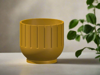 Wholesale Partner: Rosebud HomeGoods - Modern Indoor Planter with Drainage – 3D Printed Fluted Plant Pot