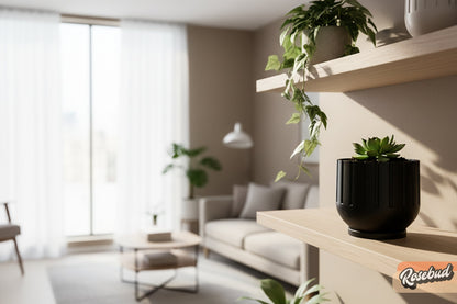 Wholesale Partner: Rosebud HomeGoods - Modern Indoor Planter with Drainage – 3D Printed Fluted Plant Pot