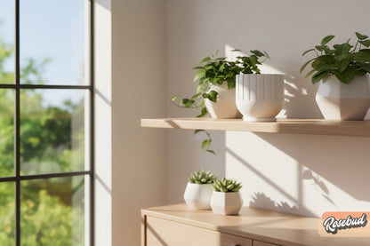 Wholesale Partner: Rosebud HomeGoods - Modern Indoor Planter with Drainage – 3D Printed Fluted Plant Pot
