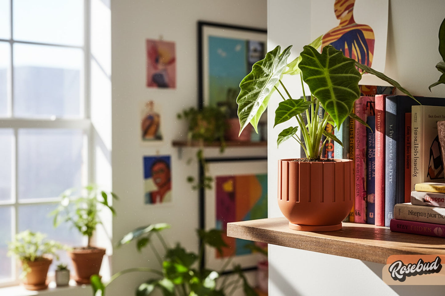 Wholesale Partner: Rosebud HomeGoods - Modern Indoor Planter with Drainage – 3D Printed Fluted Plant Pot
