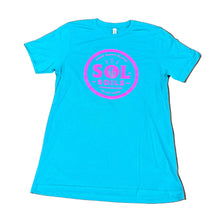 Load image into Gallery viewer, Limited Edition T Shirt: Teal and Hot Pink (Unisex X-Large)
