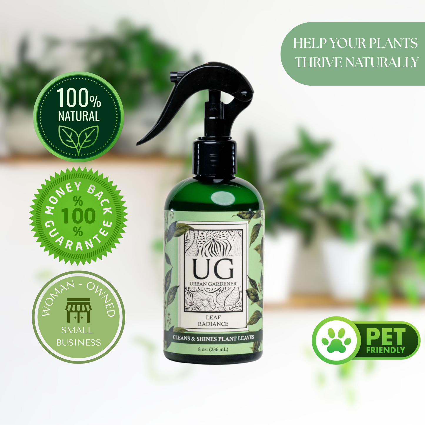 Wholesale Partner: Urban Gardener - Leaf Radiance - Cleaner, Conditioner, Shine