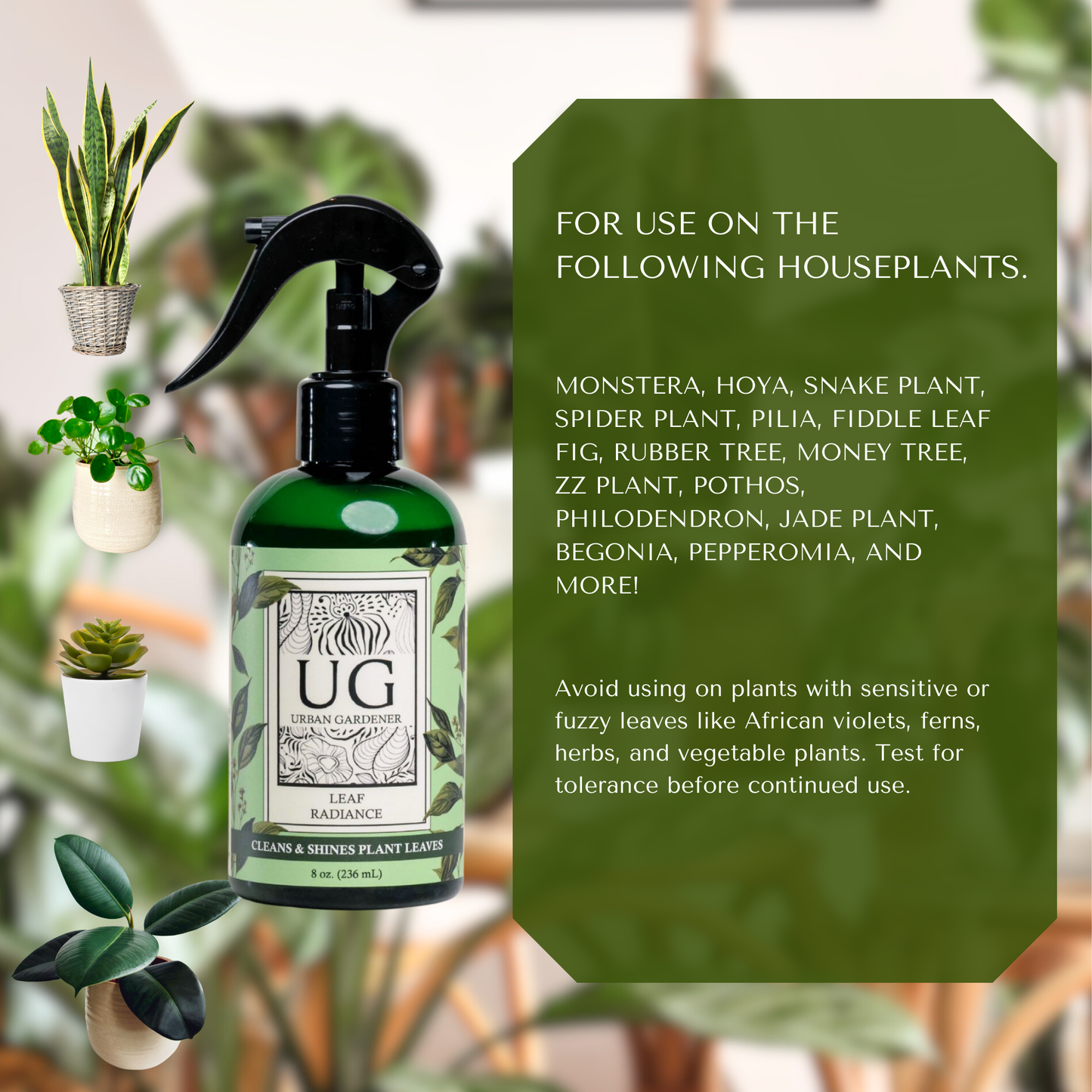 Wholesale Partner: Urban Gardener - Leaf Radiance - Cleaner, Conditioner, Shine
