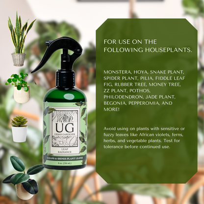 Wholesale Partner: Urban Gardener - Leaf Radiance - Cleaner, Conditioner, Shine
