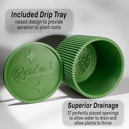 Wholesale Partner: Rosebud HomeGoods - Mid-Century Ribbed Planter