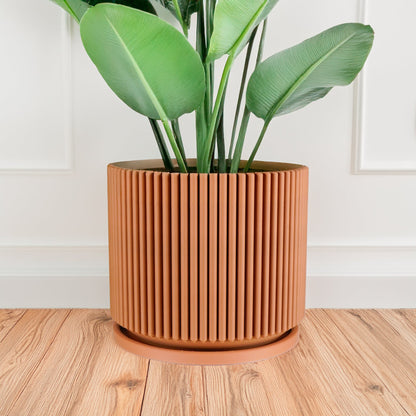 Wholesale Partner: Rosebud HomeGoods - Mid-Century Ribbed Planter