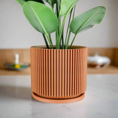 Wholesale Partner: Rosebud HomeGoods - Mid-Century Ribbed Planter