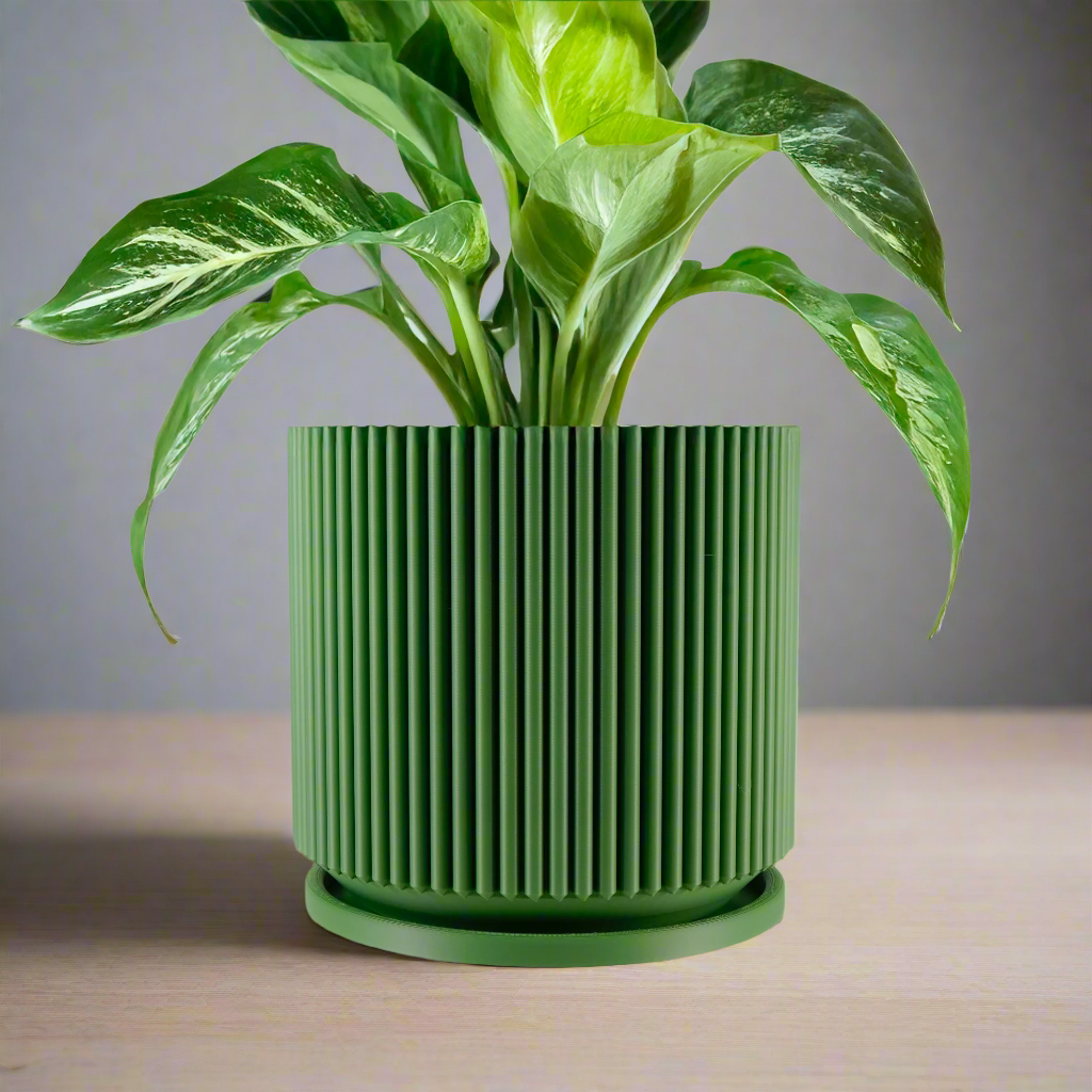 Wholesale Partner: Rosebud HomeGoods - Mid-Century Ribbed Planter