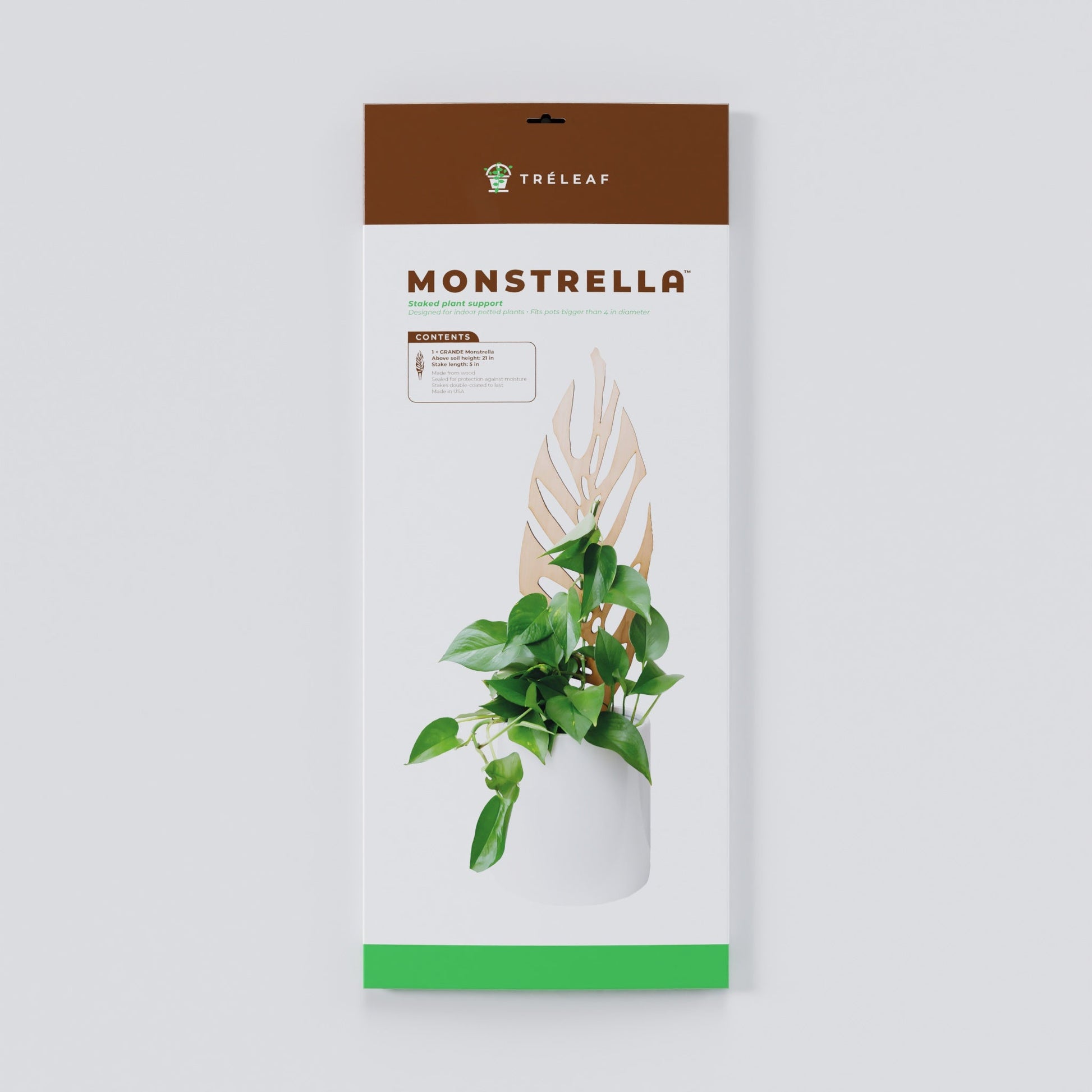 metal trellis for monstera Stake Monstrella /Monstera Silhouette Grande Cherry Treleaf