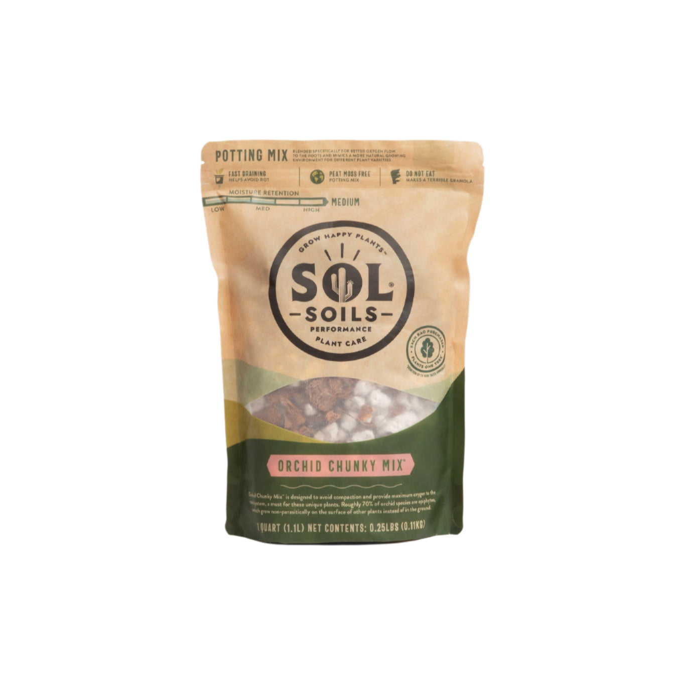 orchid potting mix for succulents Sol Soils 1 Qt. Orchid Chunky Mix