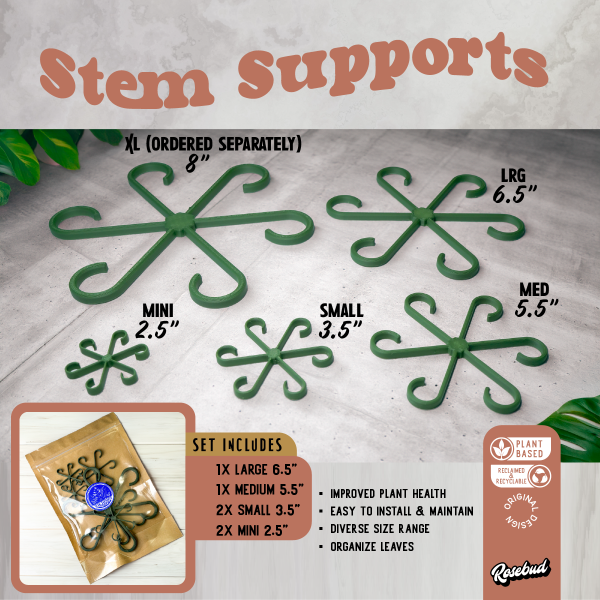 Wholesale Partner: Rosebud HomeGoods - Plant Stem Supports
