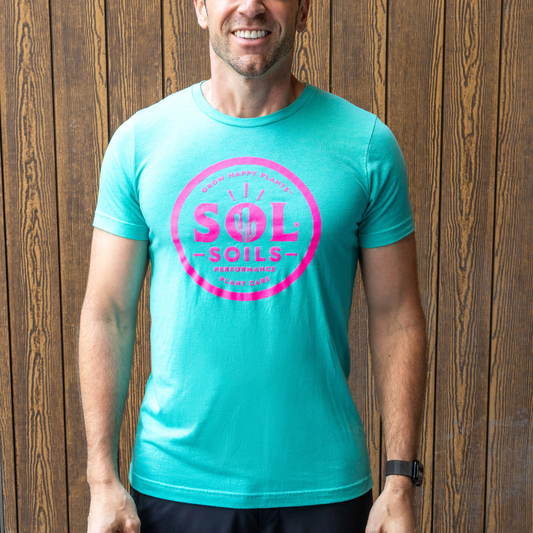 Limited Edition T Shirt: Teal and Hot Pink