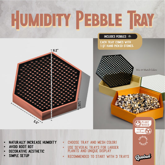 Wholesale Partner: Rosebud HomeGoods - Water Humidity Tray for Houseplants (Includes Pebbles)