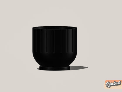 Wholesale Partner: Rosebud HomeGoods - Modern Indoor Planter with Drainage – 3D Printed Fluted Plant Pot