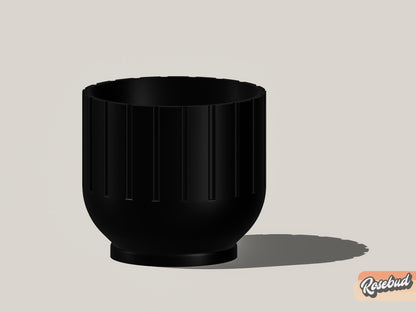 Wholesale Partner: Rosebud HomeGoods - Modern Indoor Planter with Drainage – 3D Printed Fluted Plant Pot
