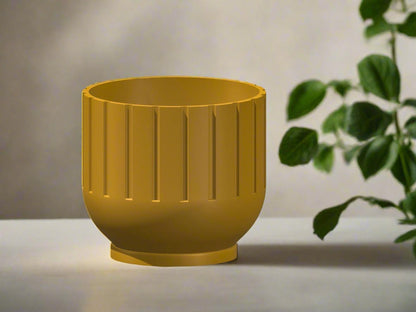 Wholesale Partner: Rosebud HomeGoods - Modern Indoor Planter with Drainage – 3D Printed Fluted Plant Pot