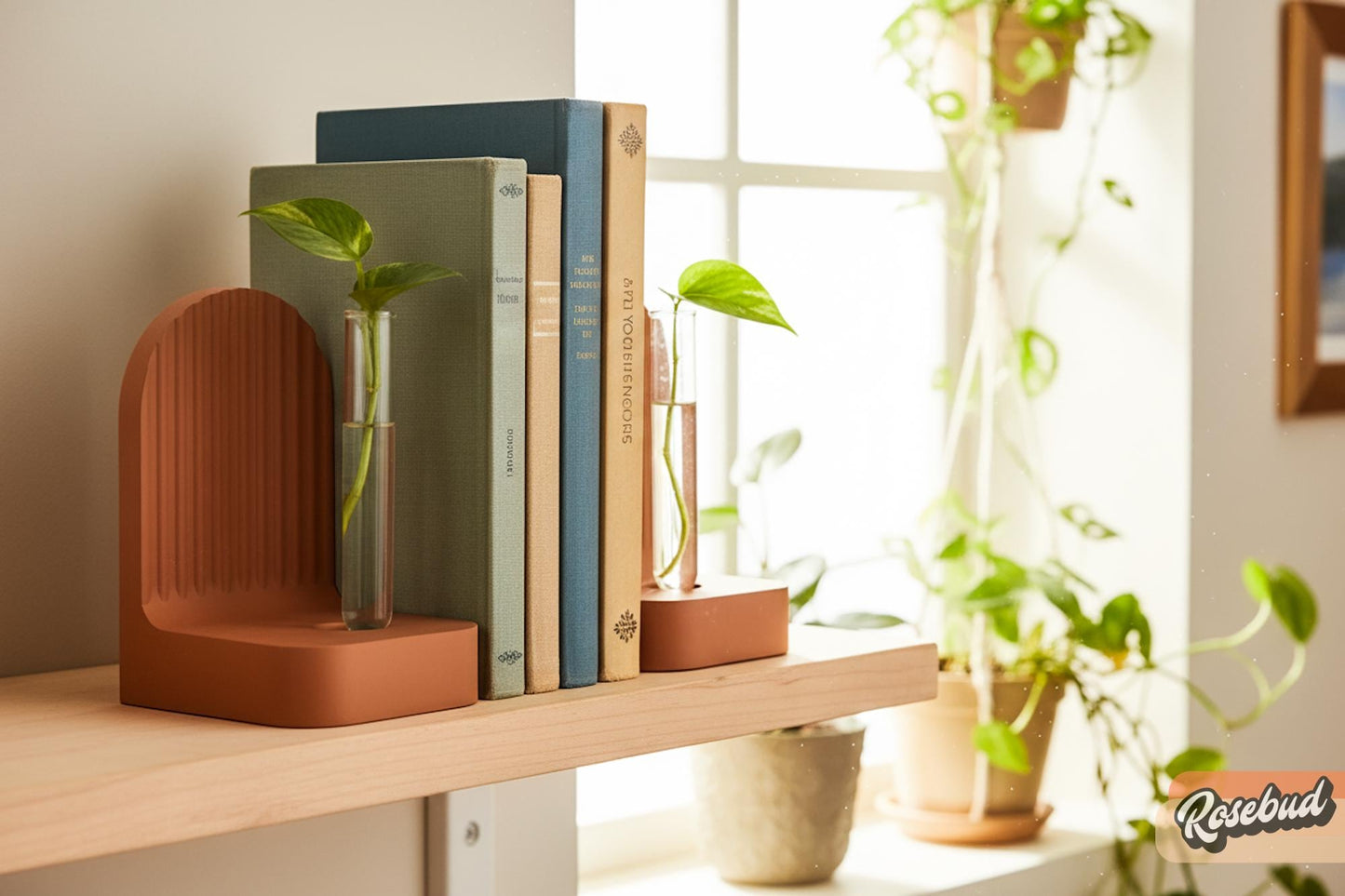 Wholesale Partner: Rosebud HomeGoods - Ribbed Modern Bookend Propagation Station