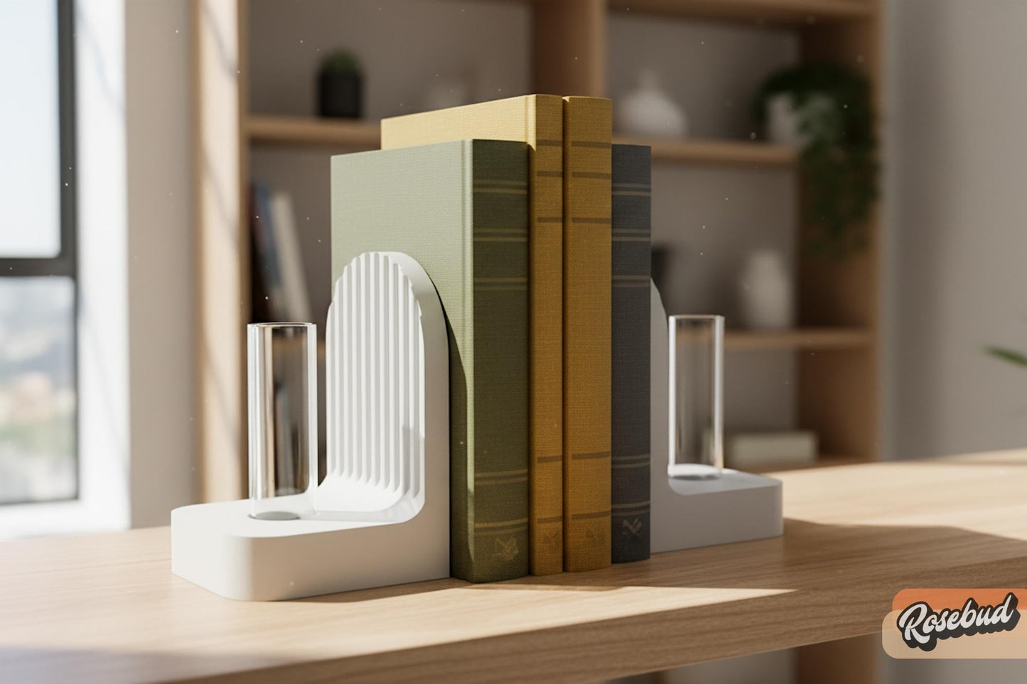 Wholesale Partner: Rosebud HomeGoods - Ribbed Modern Bookend Propagation Station