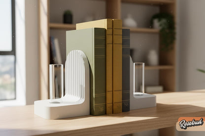 Wholesale Partner: Rosebud HomeGoods - Ribbed Modern Bookend Propagation Station