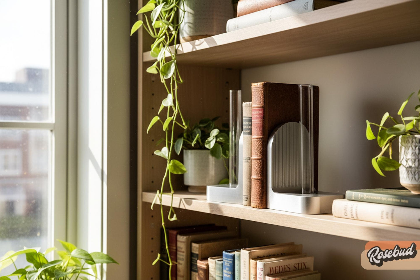 Wholesale Partner: Rosebud HomeGoods - Ribbed Modern Bookend Propagation Station
