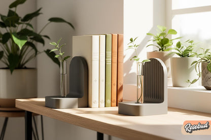 Wholesale Partner: Rosebud HomeGoods - Ribbed Modern Bookend Propagation Station