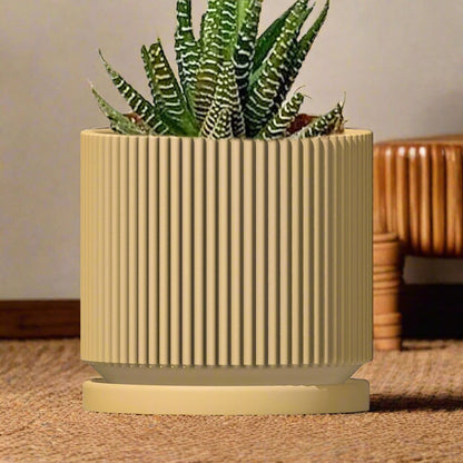 Wholesale Partner: Rosebud HomeGoods - Mid-Century Ribbed Planter