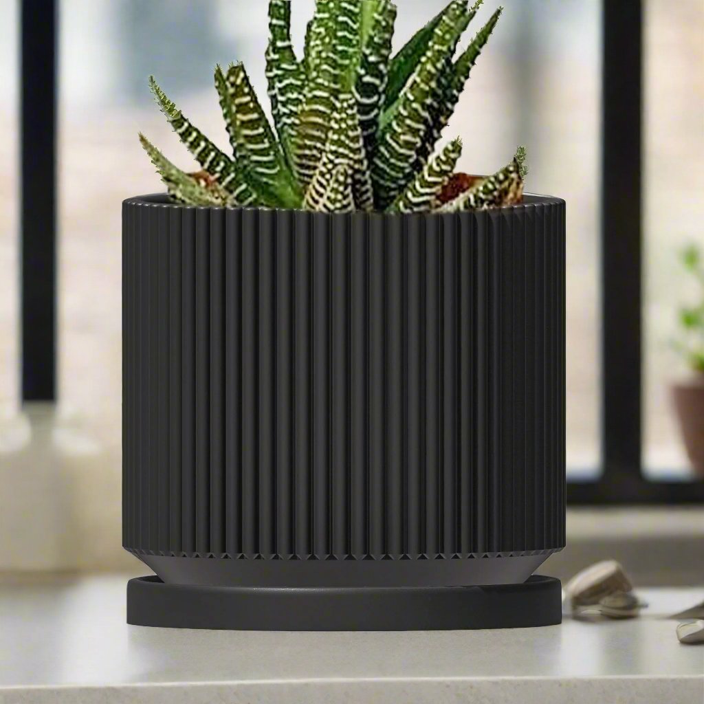 Wholesale Partner: Rosebud HomeGoods - Mid-Century Ribbed Planter