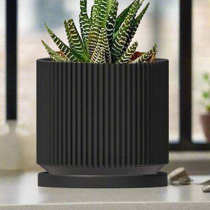 Wholesale Partner: Rosebud HomeGoods - Mid-Century Ribbed Planter
