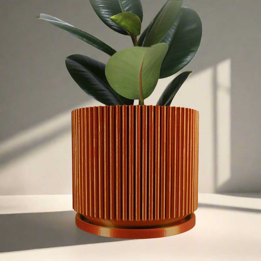Wholesale Partner: Rosebud HomeGoods - Mid-Century Ribbed Planter