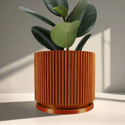 Wholesale Partner: Rosebud HomeGoods - Mid-Century Ribbed Planter