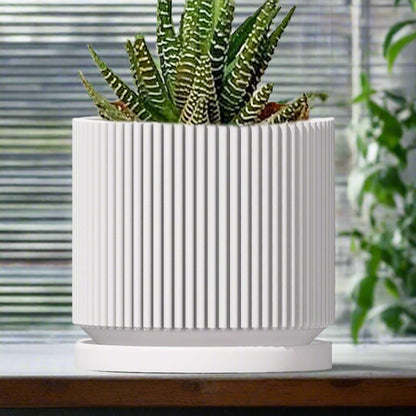 Wholesale Partner: Rosebud HomeGoods - Mid-Century Ribbed Planter