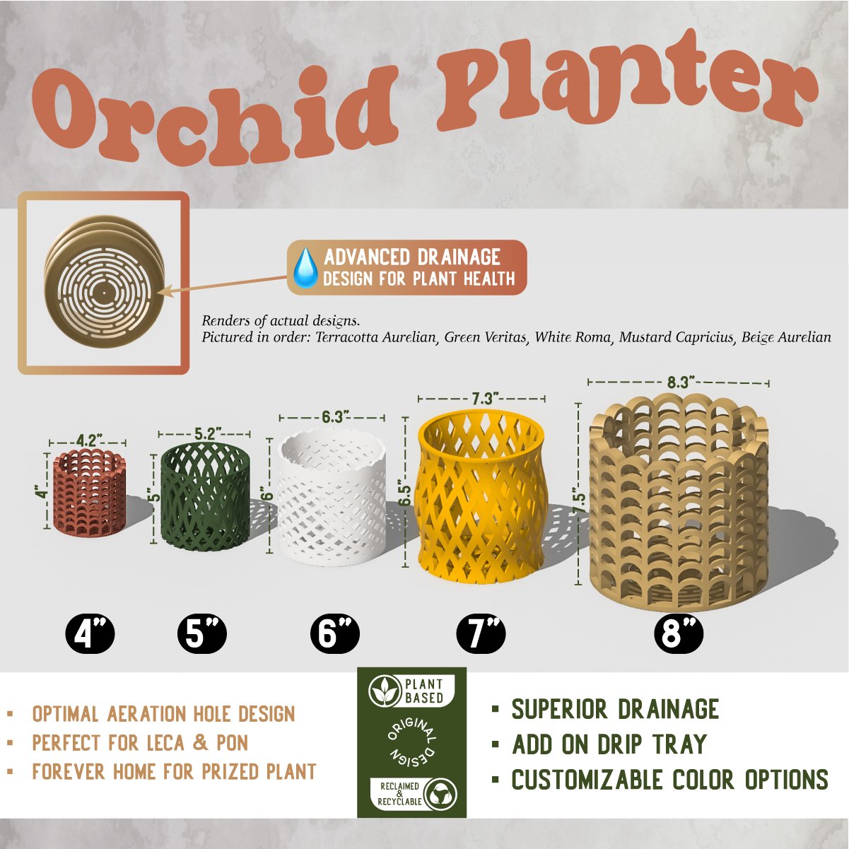 Wholesale Partner: Rosebud HomeGoods - Capricious Orchid Planter Pot