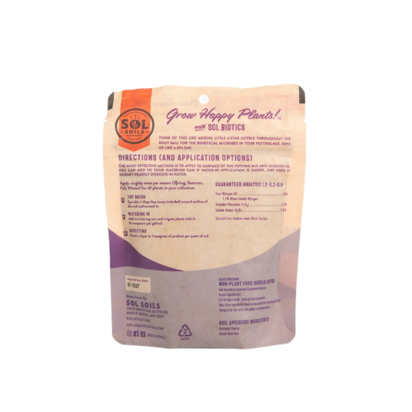Sol Biotics - Soil Salvation - Worm Castings & Biochar Soil