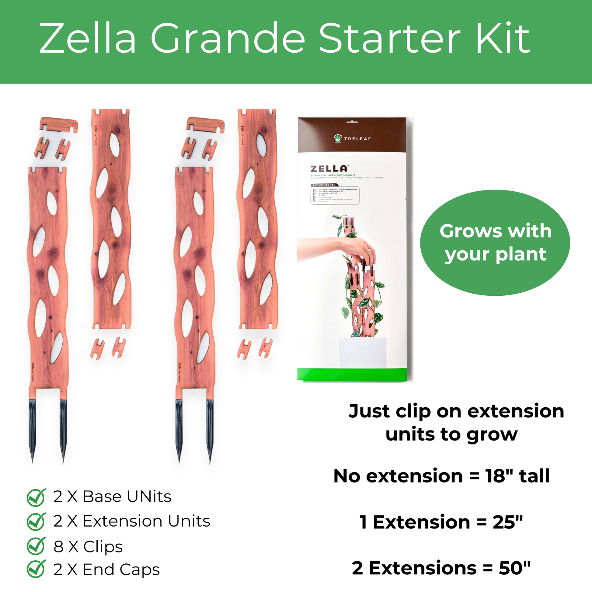 Wholesale Partner: Treleaf - Zella - Wooden Extendable Plant Wholesale Partner: Treleaf - Zella - Wooden Extendable Plant