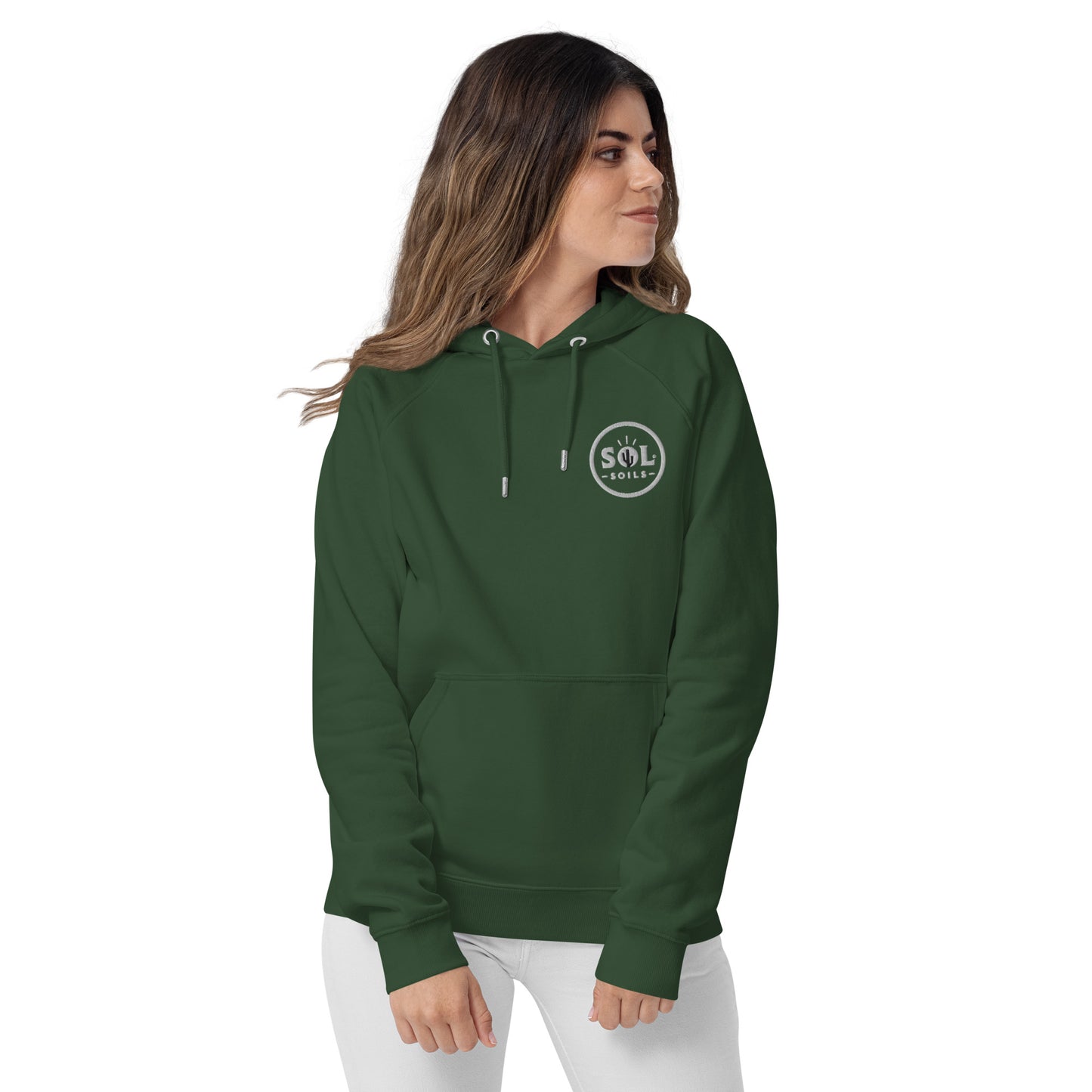 green sweatshirt