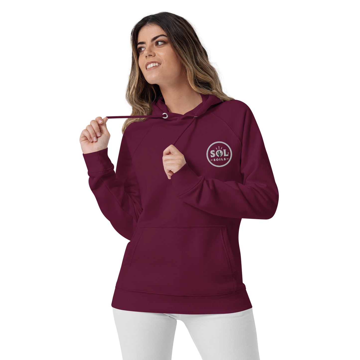 burgandy logo hoodie