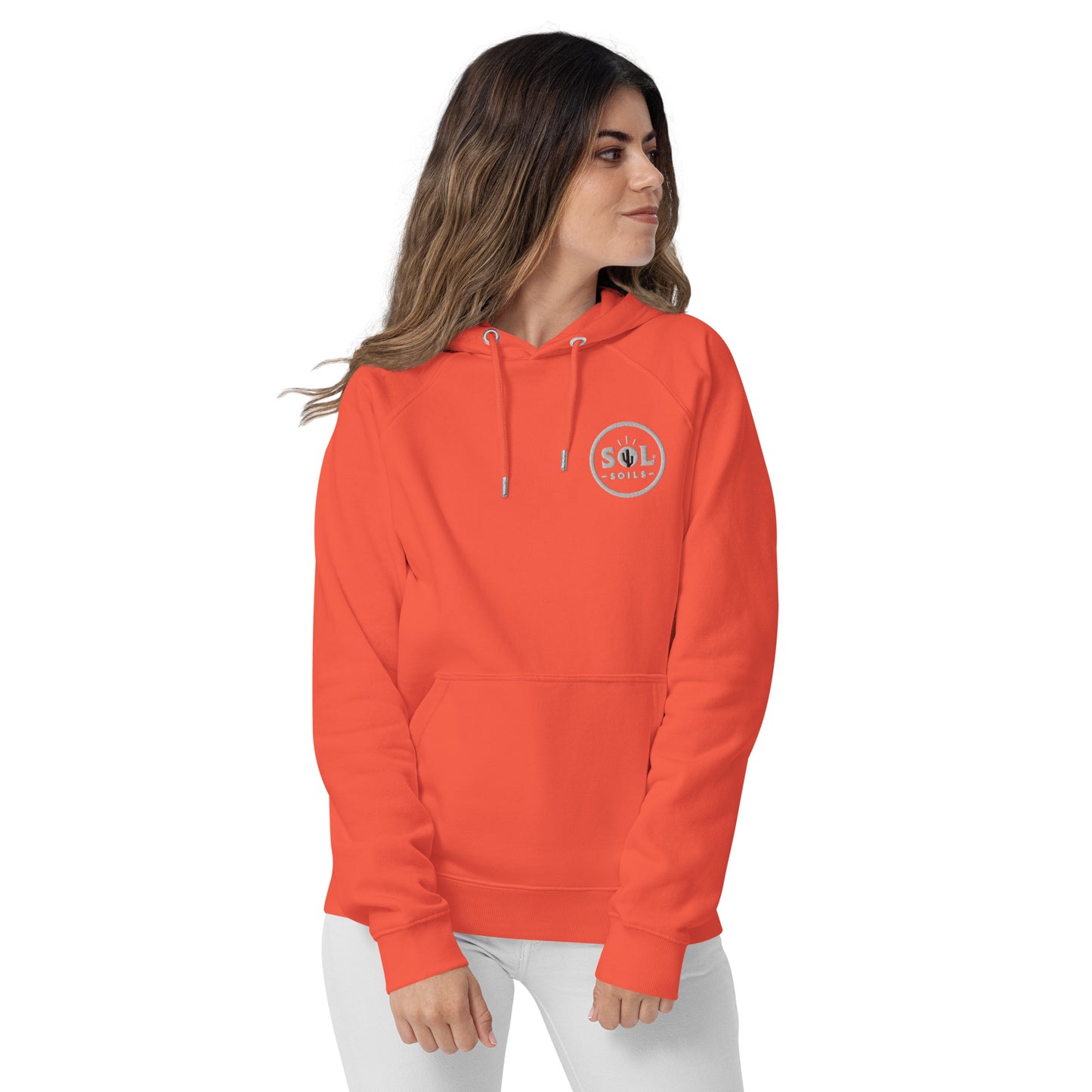 logo orange hoodie