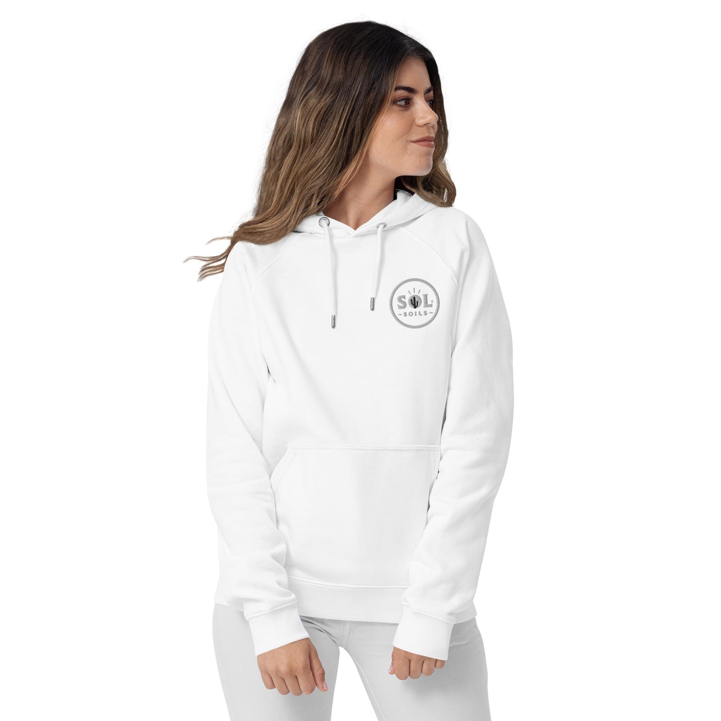 logo white hoodie 