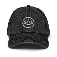 Load image into Gallery viewer, Sol Logo Vintage Dad Hat - White Stitching
