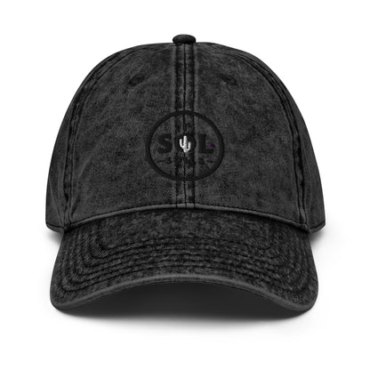 branded sol soils black vintage hat