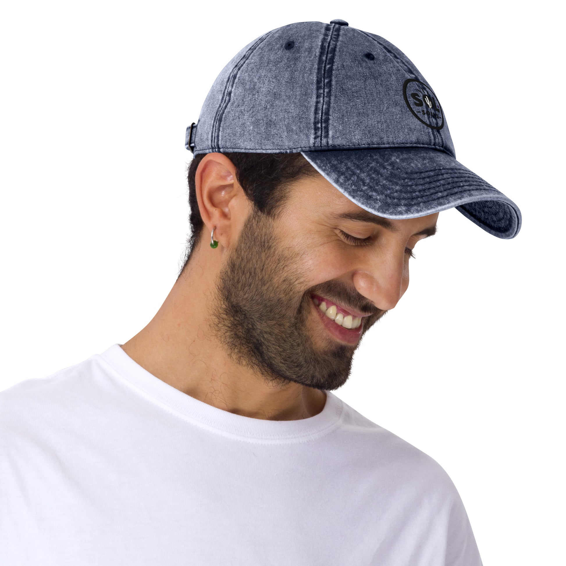 vintage navy hat