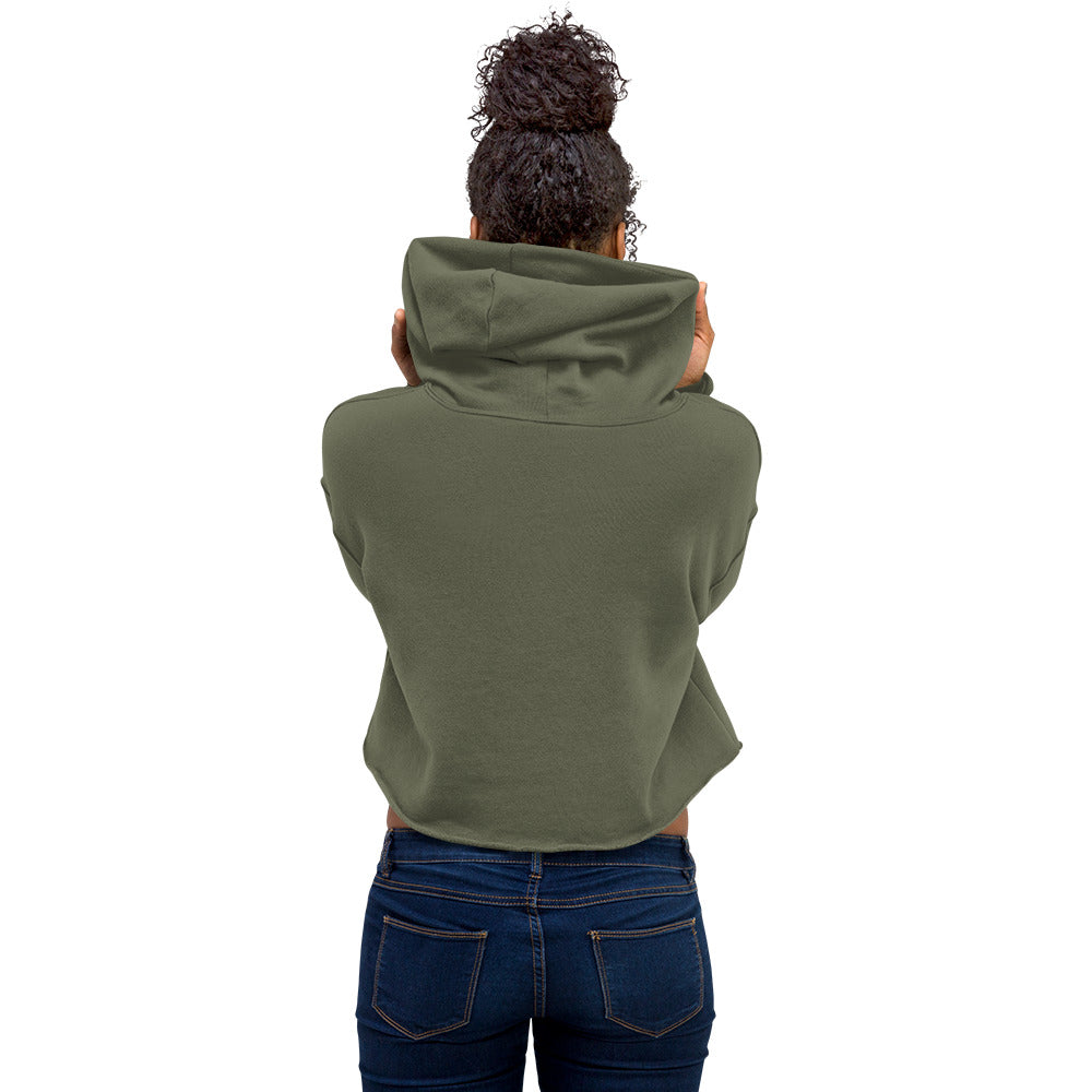 green cropped hoodie