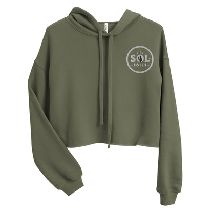 sol cropped green hoodie