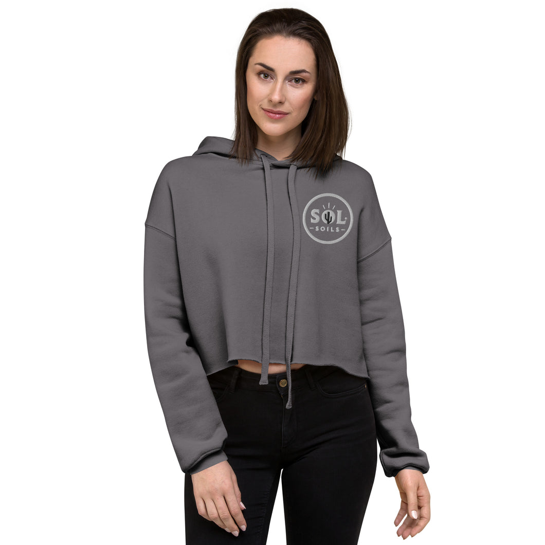 grey cropped hoodie
